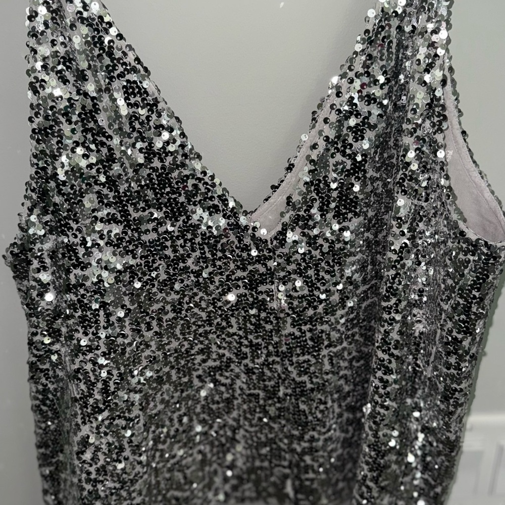 J. Crew Silver Sequin Tank Top